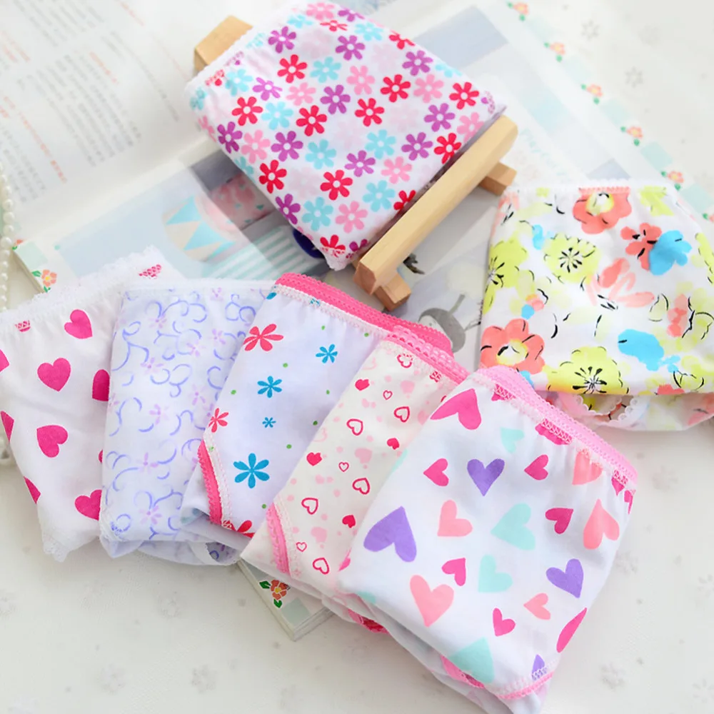 

6pcs/pack 2019 Fashion New Baby Girls Underwear Cotton Panties For Girls Kids Short Briefs Children Underpants child thong