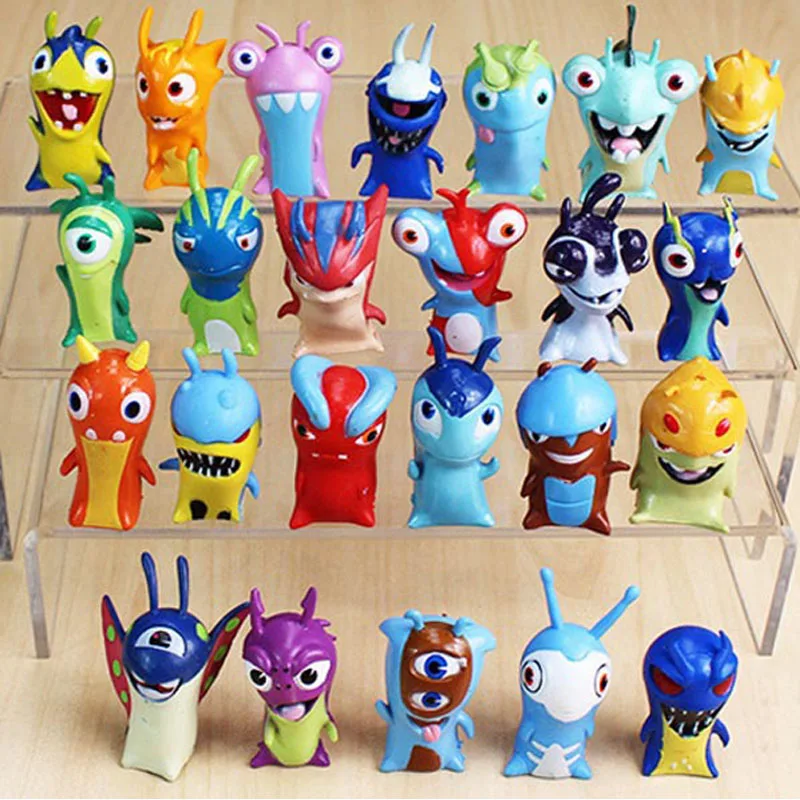 Slugterra-figuras de acción de dibujos animados para niños, 24 modelos, Mini Slugterra figuras de PVC de juguete, regalos