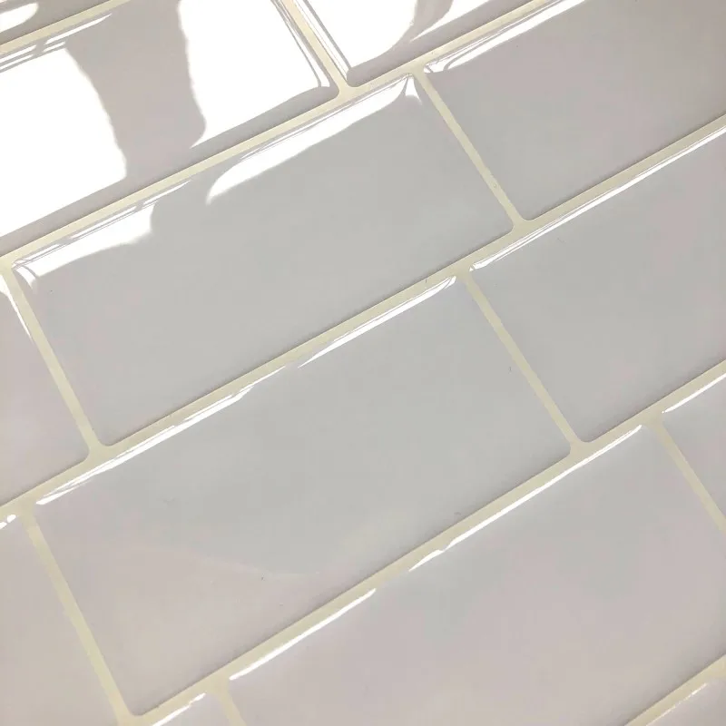 White Subway Tile Self Adhesive L And Stick Backsplash Brick White Subway Tile Self Adhesive L