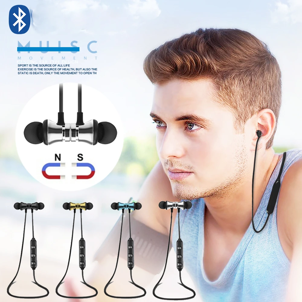 S8 Drahtlose magnetische Bluetooth Kopfhörer Stereo Sport Running Headset w//MIC
