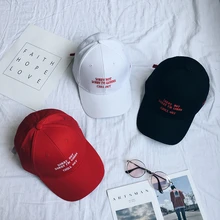 YouGeMan корейский стиль Ulzzang Harajuku Вышивка буквы изогнутые карнизы розовая бейсбольная кепка для женщин хип-хоп остроконечная шляпа мужская кепка s