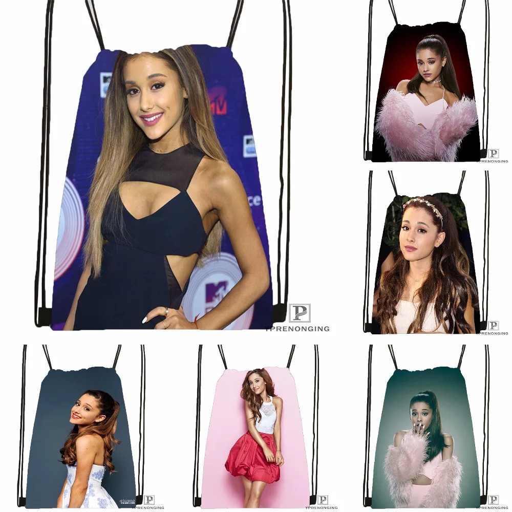Custom Ariana Grande 30 Drawstring Backpack Bag Cute Daypack Kids Satchel Black Back 31x40cm 180531 03