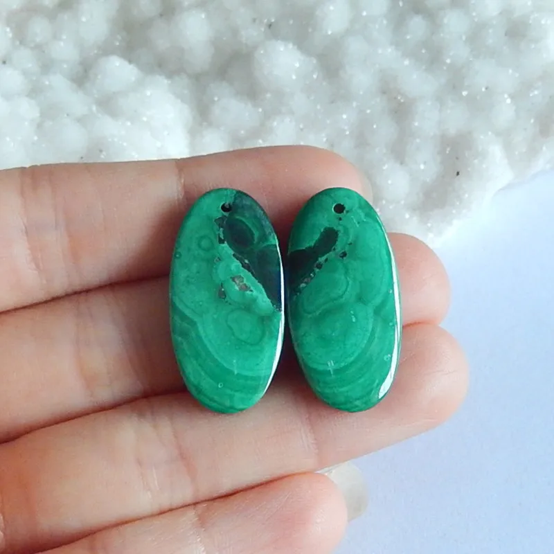 

Natural stone Malachite fashion woman earrings Bead Charms Women Earrings Jewelry Gift Gem Customized,28x14x5mm,8.9g