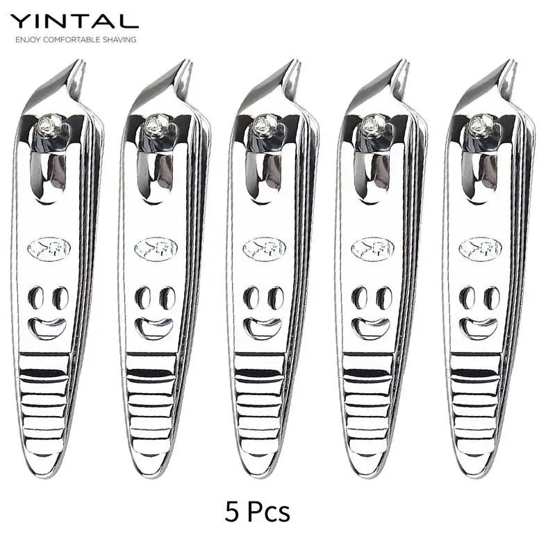 Косой кусачки для ногтей из нержавеющей стали 6 см палец маникюрный носок вросшего ногтя Ножницы-кусачки смайлик - Цвет: 5 Pcs