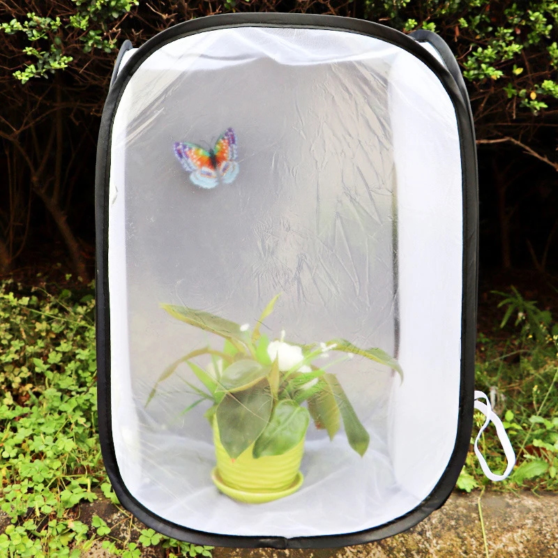 

Monarch Butterfly Habitat Portable Collapsible Insect Light-Transmitting Terrarium Mesh Cage For Kids Raising Insects Outdoor