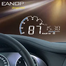 EANOP sBright 3,0 автомобильный HUD Дисплей OBD II EUOBD компьютер Спидометр hud пленка автомобильная электроника сигнализация превышения скорости напряжения