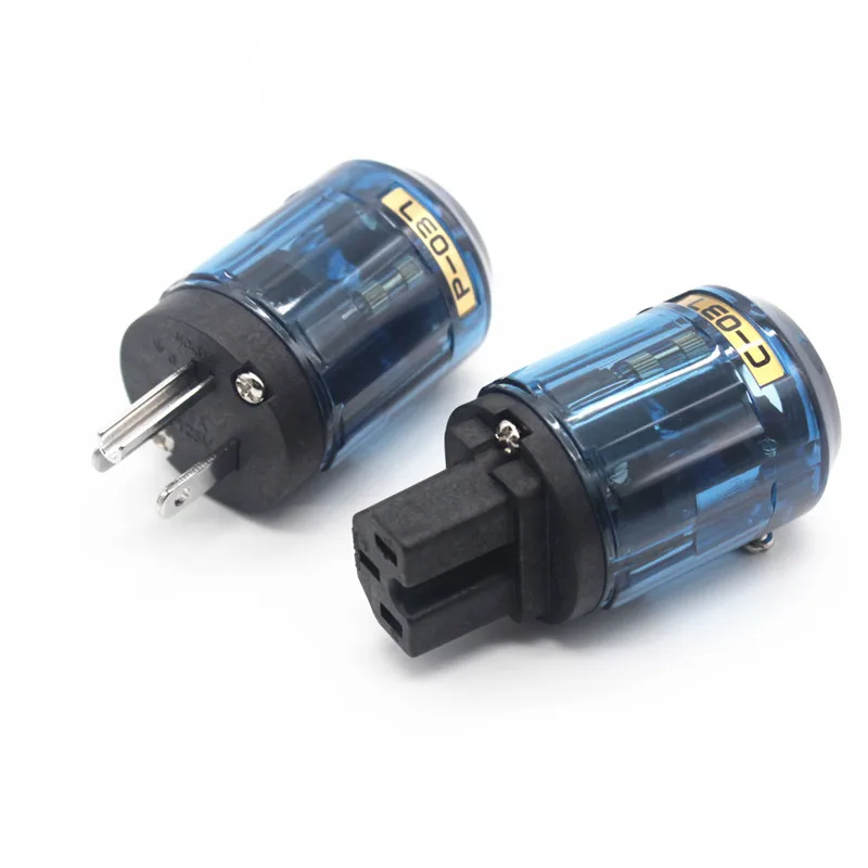 

Free shipping one pair Oyaide P- 079 copper P-037 Platinum Plated US Power plug + C-037 IEC Connector DIY power Cable