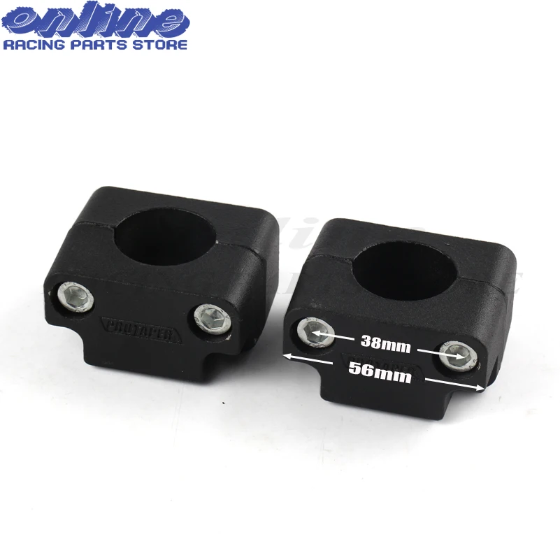 PRO TAPER Aluminum Motorcycle Dirt Bike Handle Bar Mount Fat Bar Adapter Handlebar Mounts Riser Clamp 7/8\