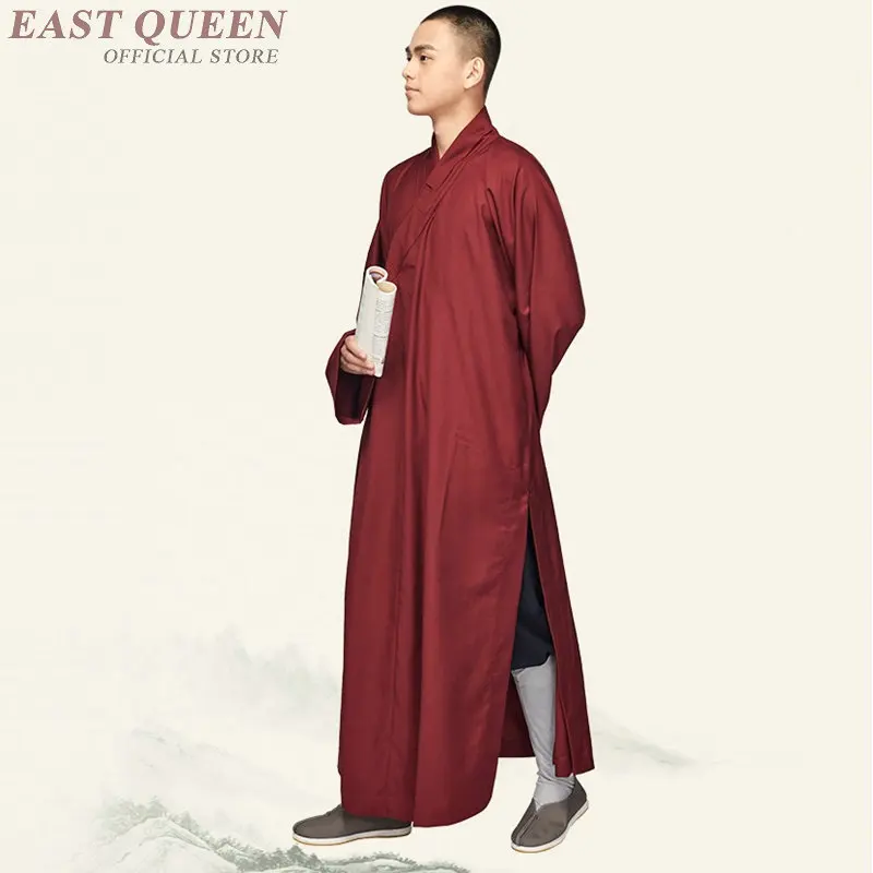 Buddhist monk robes men traditional Buddhist Shaolin uniform clothing Chinese Shaolin monk robes DD391 F