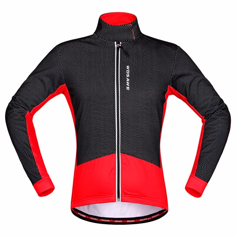 WOSAWE Мужская и Женская Осенняя зимняя теплая флисовая куртка MTB быстросохнущая велосипедная куртка Ropa Ciclismo с длинными рукавами куртки BC286-R