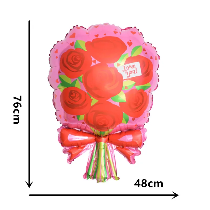 1 шт. большой цветок фольги воздушный шар алюминиевый воздушный шар из фольги вечерние принадлежности Романтический букет роз майларовые шары для помолвки свадьбы