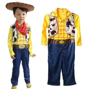 

Halloween Woody Cowboy Western Adult Child Fancy Dress Costume & Hat