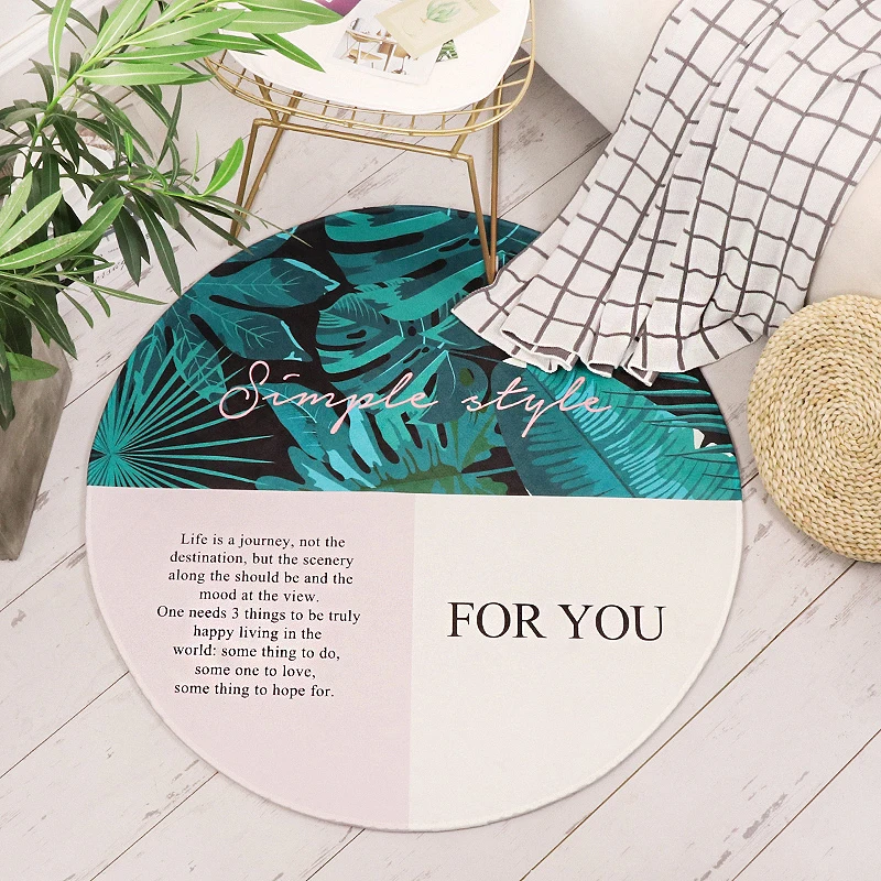 

Nordic Fashion Cartoon Carpet Modern Living Room Bedroom Study Bedside Round Carpets Home Lovely Decor Rug 3D Printed Yoga Mat