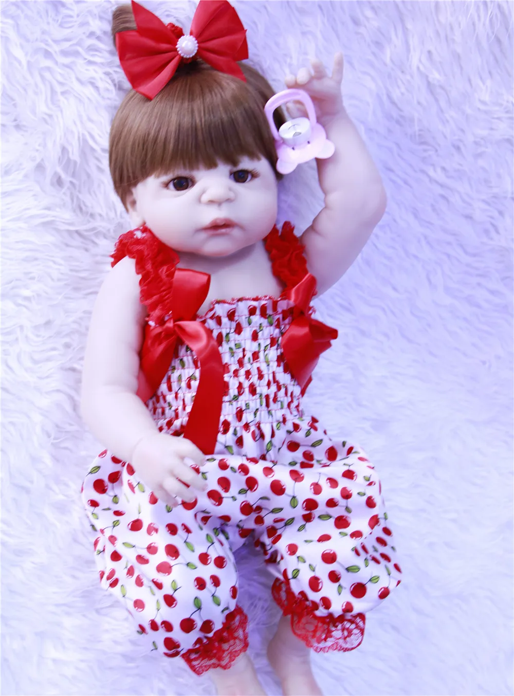 22 "/55 см reborn Baby Doll кукла принцесса для девочек Полное Тело силиконовые Младенцы