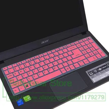 Силиконовые 15,6 17,3 дюйма клавиатура протектор кожного покрова для acer Aspire V15 V17 Vn7-592G Vn7-792G F15 F5-571 F5-573G E5-576G - Цвет: pink