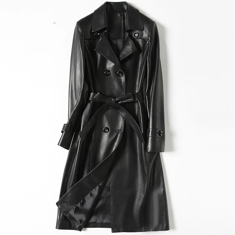 

YOLANFAIRY Geniune Leather Jacket Women Sheepskin Leather Windbreakers for Female Spring Autumn Jaqueta HQ18-YY1079B MF220