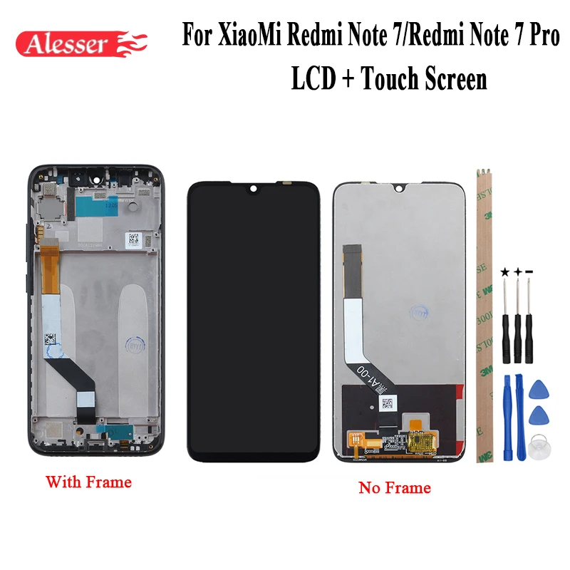 

Alesser For XiaoMi Redmi Note 7 LCD Display and Touch Screen Assembly Repair Parts With Tools For XiaoMi Redmi Note 7 Pro LCD