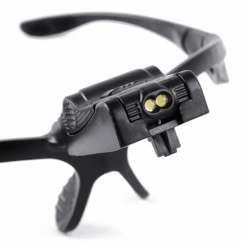 Beste Hand Gratis 1.0 3.5X5 Lens Head Vergrootglas Tandheelkundige Loepen Sieraden Horloge Reparatie Horlogemaker Vergrootglas met LED licht