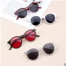 Брендовые новые очки Детские Модные солнцезащитные очки с большой оправой для девочек и мальчиков аксессуар с изображением глаза кошачий глаз милый uv400