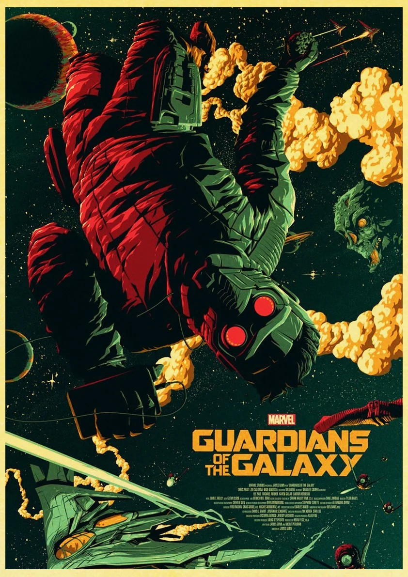 E084 Винтаж фильм Marvel стражи Галактики плакат наклейки на стену печать плакатов Высокое качество для бара и домашнего декора - Цвет: E084