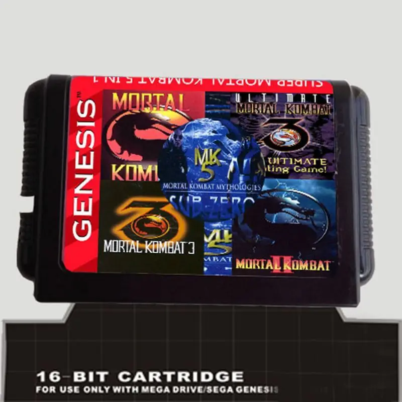 MK 5 в 1 Mortal Kombat Коллекция 16 бит MD игровая карта для sega Mega Drive для Genesis