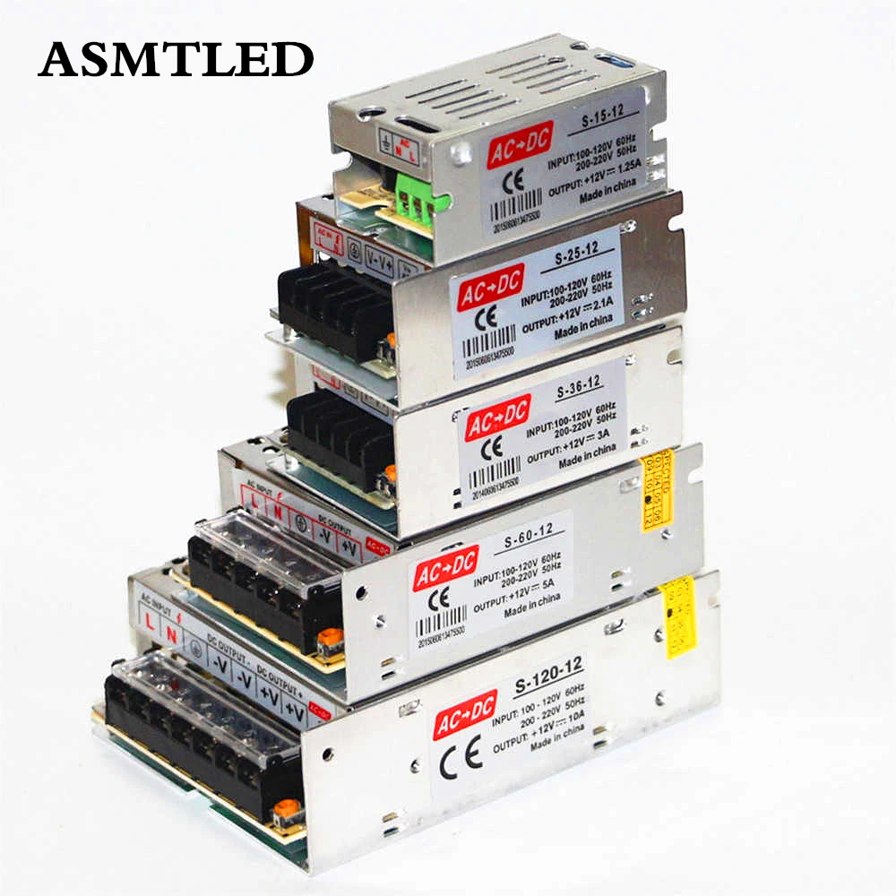 Светодиодный драйвер asmbled AC110V/220 V к dc12в 1A 2A 3A 5A 10A 12 120 Вт блок питания трансформатор