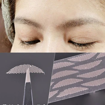 

YOKPN 120 Pcs Lace Double Eyelid Paste Stickers Mesh Invisible Double Eyelid Stripe Tape Professional Eye Makeup Tools 2 Styles
