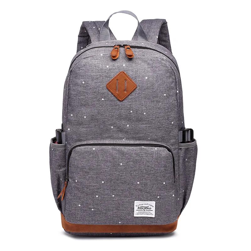 KAUKKO Vintage Unisex Casual Canvas Backpack Rucksack Book Bag Satchel Hiking...