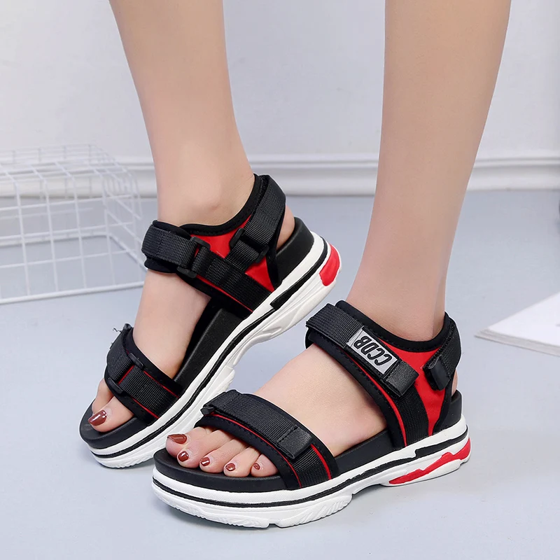 Ulzzang 2018 Women Sandals Platform Slippers Thick Soled Sandals Slip