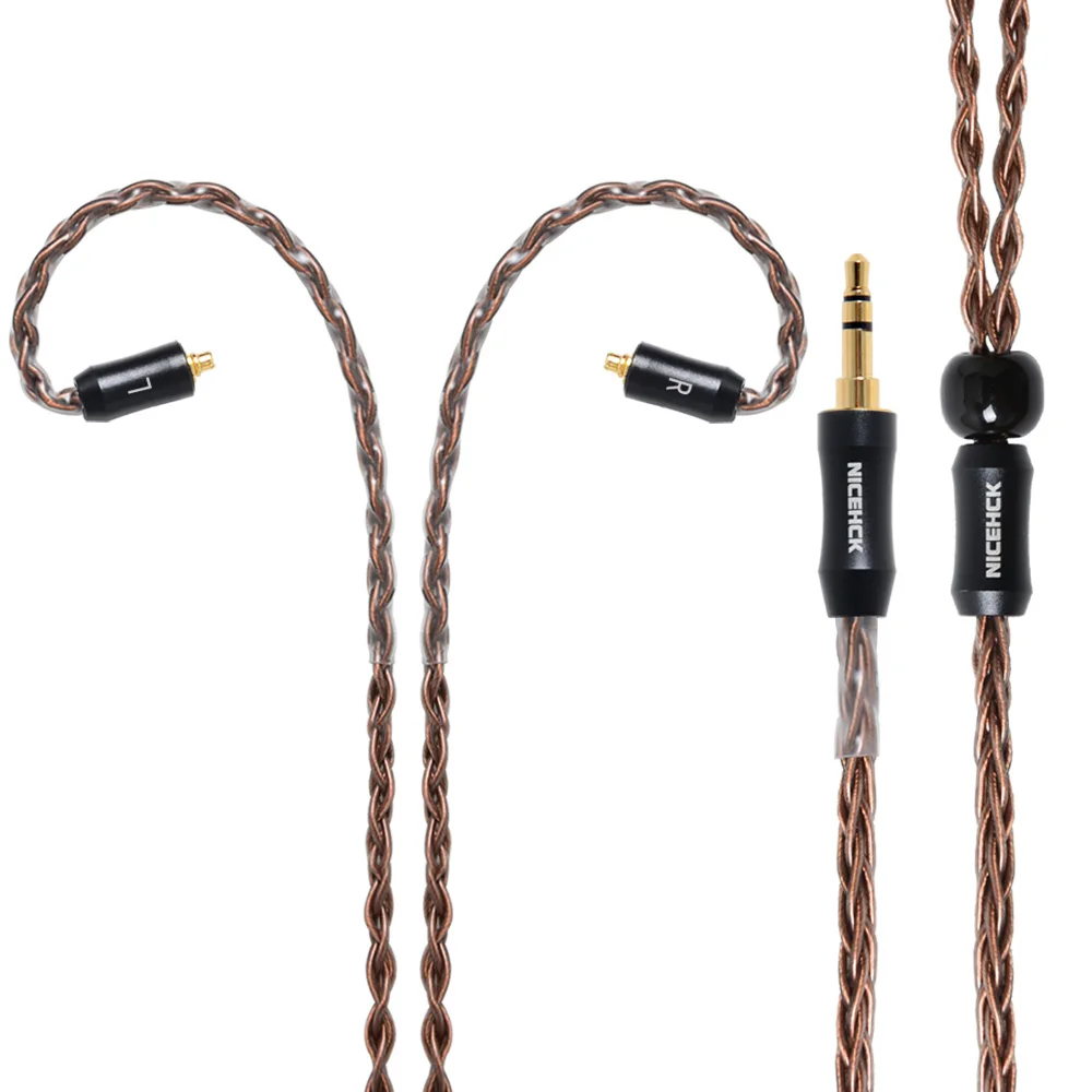 Najtaniej NICEHCK 8 rdzeń wysokiej czystości kabel miedziany MMCX 2Pin 3.5 2.5 4.4mm wtyczka dla TFZ ZS10 ZSX ZSN C10 C12 C16 V90 BA5 NX7 Pro DB3 M6 F3