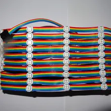 100 шт/гирлянда APA102C-5050 полноцветный адресуемый светодиодный пиксельный светильник с радиатором; DC5V вход; 5 см расстояние между проводами; с цветным проводом