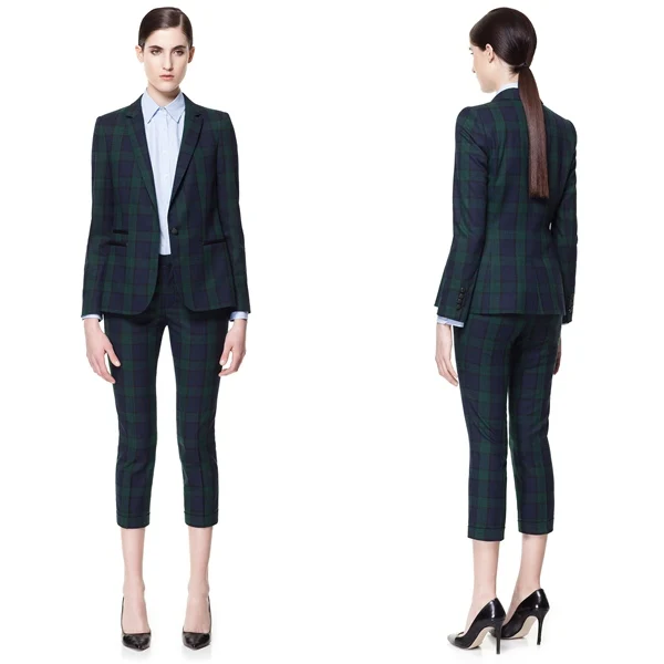 Popular Green Plaid Blazer-Buy Cheap Green Plaid Blazer