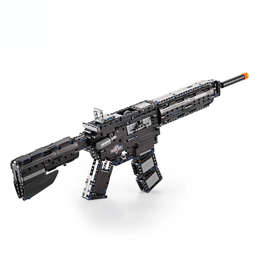 Hot Sale 621pcs Bricks DIY Gun Toys Made of Building Block SWAT M4A1 Rifle Model Kit 3D Mechanical Jigsaw Toys Gift for Boy Kids
