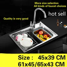 Стандартный балкон кухонная раковина пищевой 304 нержавеющая сталь один слот vogue горячая Распродажа 45x39/61x45/65x43 см