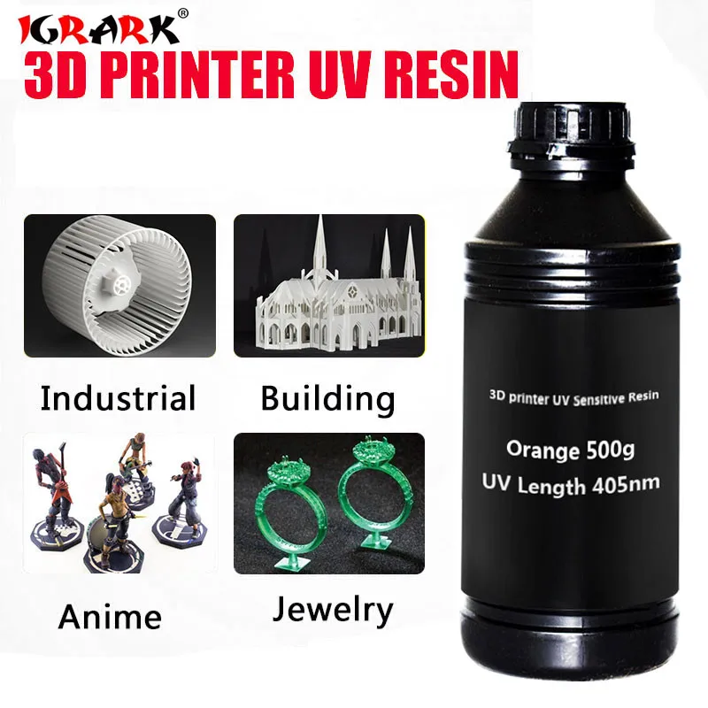 

IGRARK 405nm Resin Photon 3D Printer LCD UV Sensitive Normal 500 ml Liquid Printing Material Bottle Random