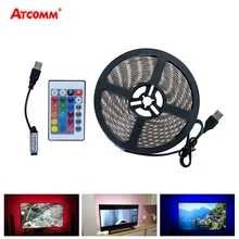USB 2835 RGB LED Strip Light 0.5M 1M 2M 3M 4M 5M 60 LEDs/Meter Waterproof Diode Tape Light With 24 Key RGB LED Remote Controller USB 2835 RGB LED Strip Light 0.5M 1M 2M 3M 4M 5M 60 LEDs/Meter Waterproof Diode Tape Light With 24 Key RGB LED Remote Controller