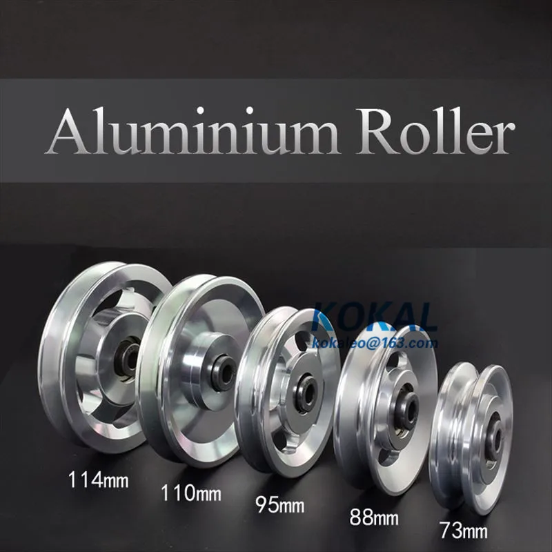 

[Al] 1PCS High Quality Universal Wearproof Bearing Aluminium Material Pulley Wheel Cable Gym Sport Equipments Part 73/88/95mm