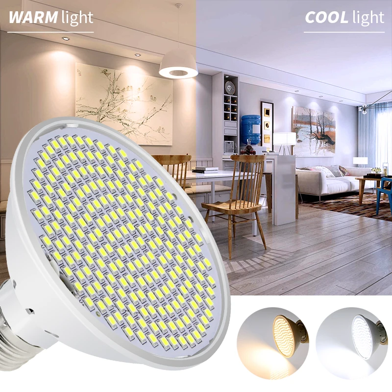 

Led Spotlight E27 Led Lamp 220V SMD2835 Power Led Bulb 85-265V 126 200Leds Light for Home Watt 6W 15W 20W Table Ampul Decoration