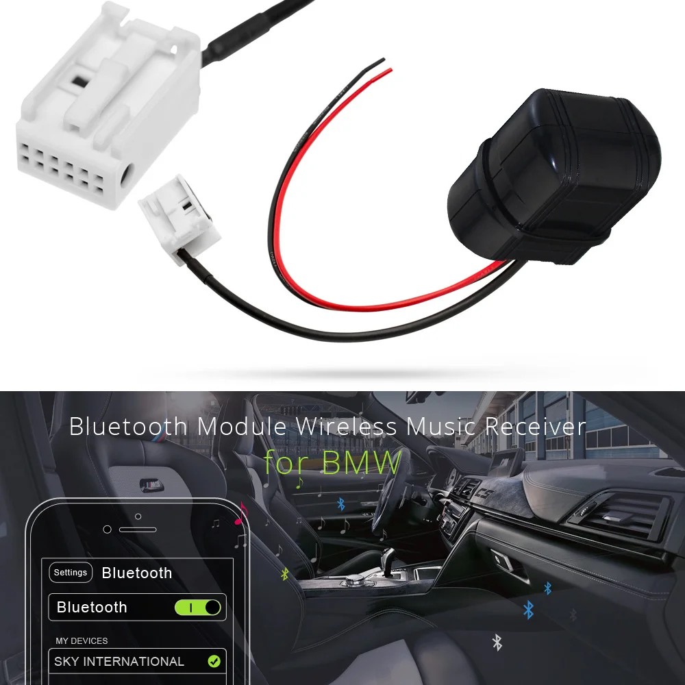 AtoCoto автомобильный модуль Bluetooth AUX кабель-адаптер для BMW Mini E39 E53 X5 X3 E60 E85 радио навигационная система беспроводной аудио вход