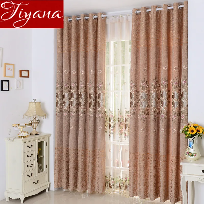 Embroidered Voile font b Curtains b font Window Luxury font b Curtains b font For Living