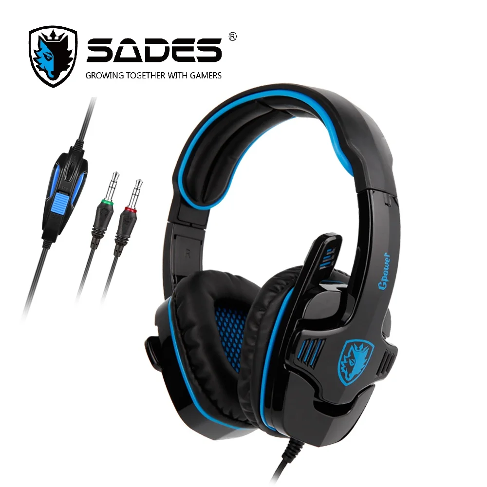 SADES GPOWER игровая гарнитура 3 5 мм геймерские наушники стереозвук для ПК