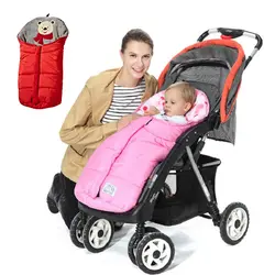 Зимние Детские спальные мешки Детские кокон спальные мешки мягкий теплый конверт для новорожденной коляски спальные мешки с муфтой для