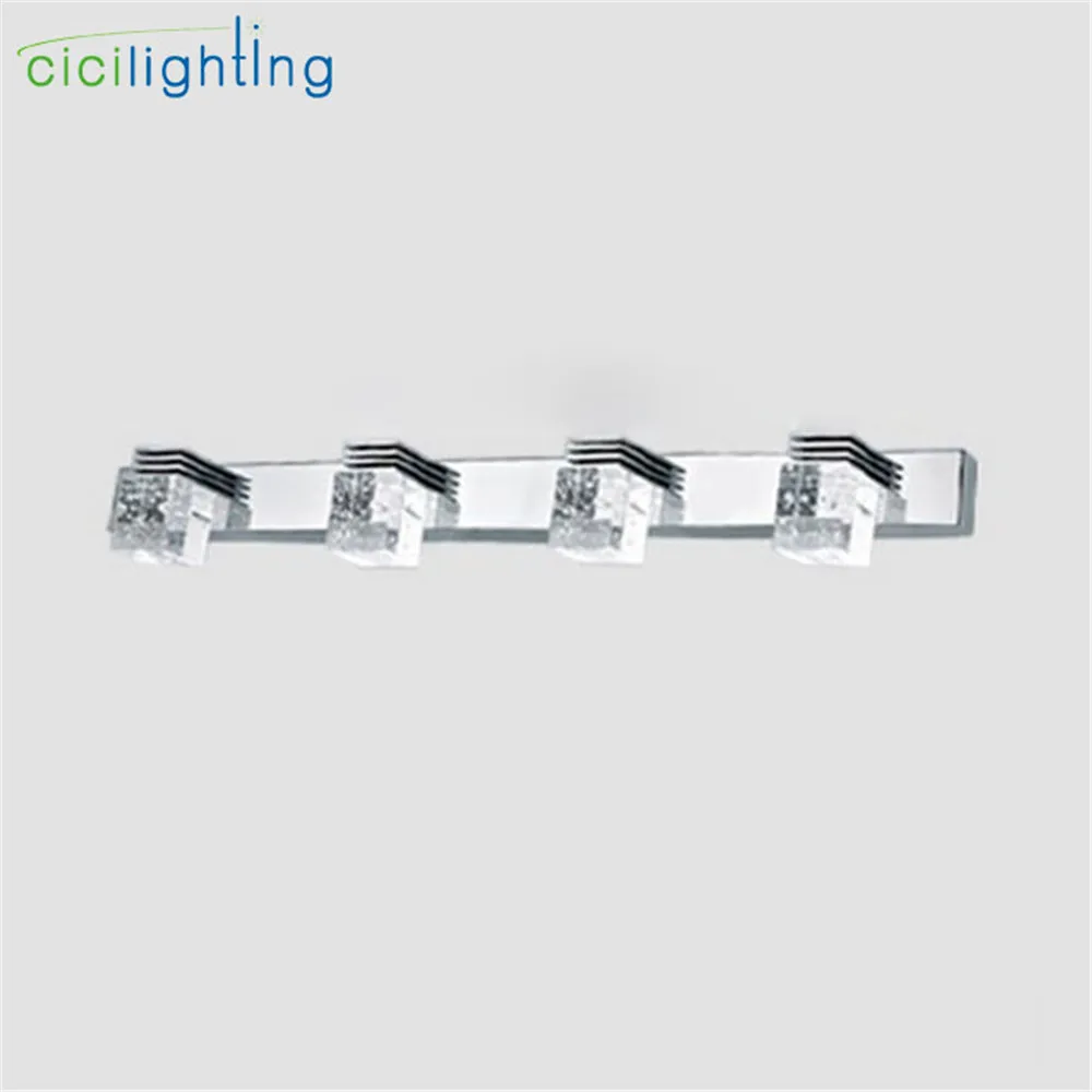 110 V 220 V 12 W 61 سنتيمتر LED كريستال أضواء الحمام واضح كريستال قطرة المطر عاكس الضوء مصباح ليد للمرآة ماكياج الغرور led شمعدانات جدارية