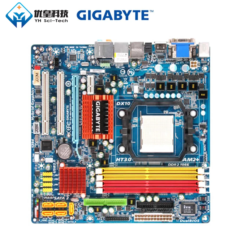 Gigabyte оригинальная настольная материнская плата AMD 780G AM2 + Phenom FX DDR2 SATA2 USB2.0 VGA HDMI Micro
