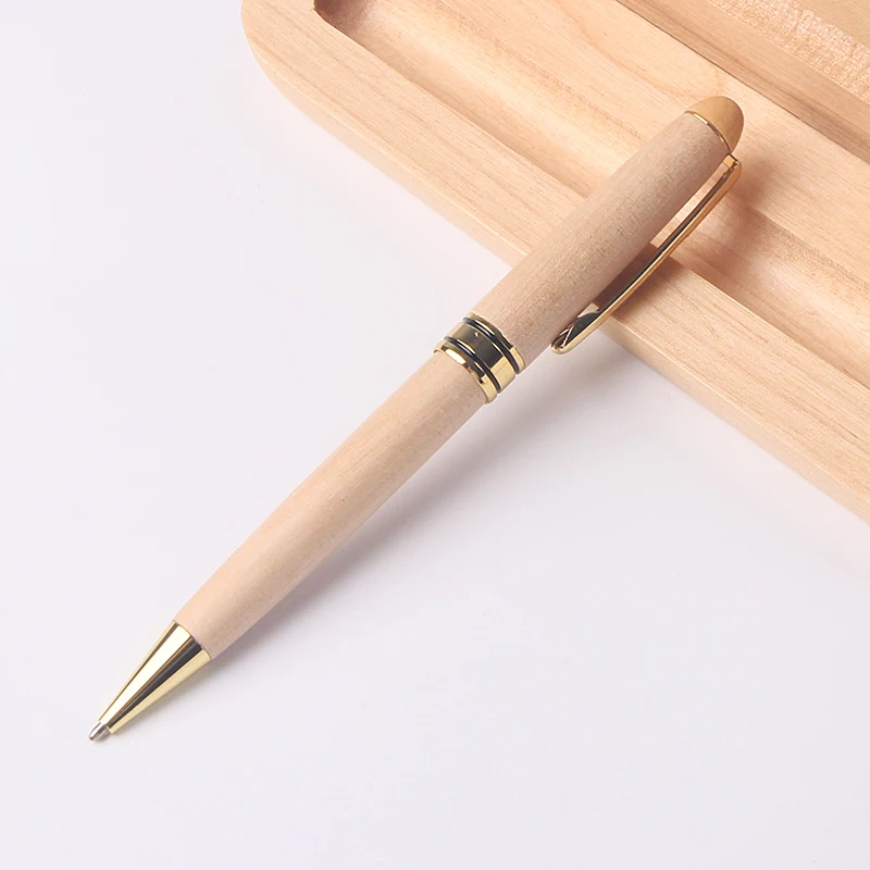 Shichen A036 Yes novelty wooden design ballpoint pen with wood box 0.7mm&1.0mm nib. school office business wrinting pen