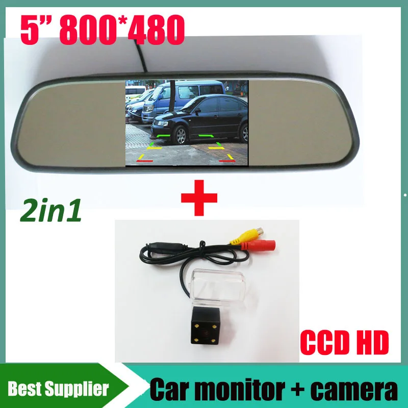 

5inch car monitor mirror TFT LCD 800*480 + CCD HD Car rear view reverse parking camera For Mazda CX-5 CX 5 CX5 6 M6 X80