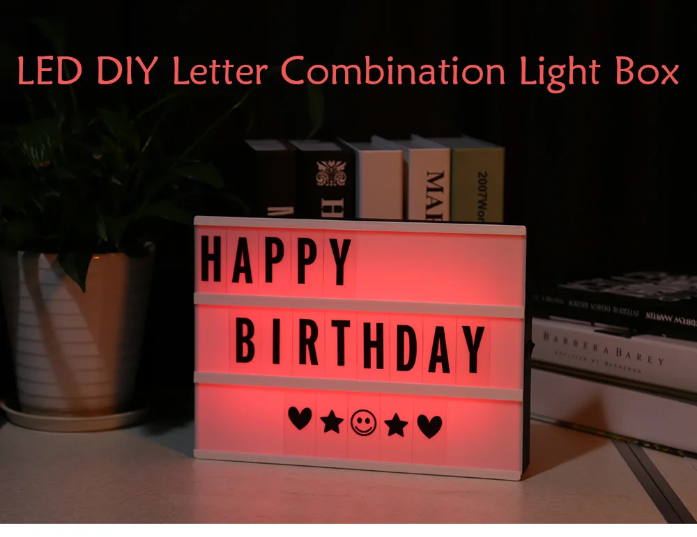 LED Color Changing DIY Letter Combination Light Box Night Lamp with Remote Control