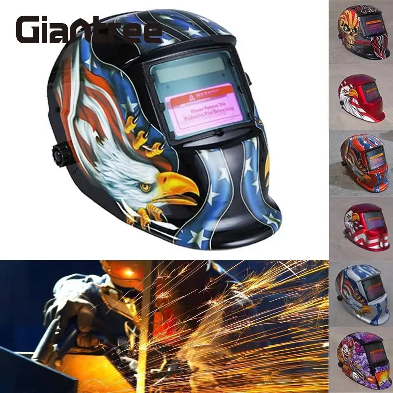 

Giantree Solar Power Auto Darkening Welding Helmet Tig Mig Welding Weld Grinding Welders Arc Helmet Mask Protector