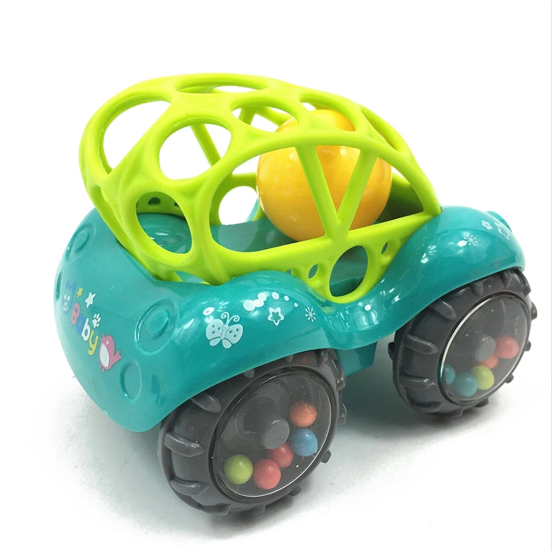 Новейший инерционный автомобиль с колокольчиками креативный детский погремушка безопасности Прорезыватель 2 цвета детские подарки на день рождения игрушка