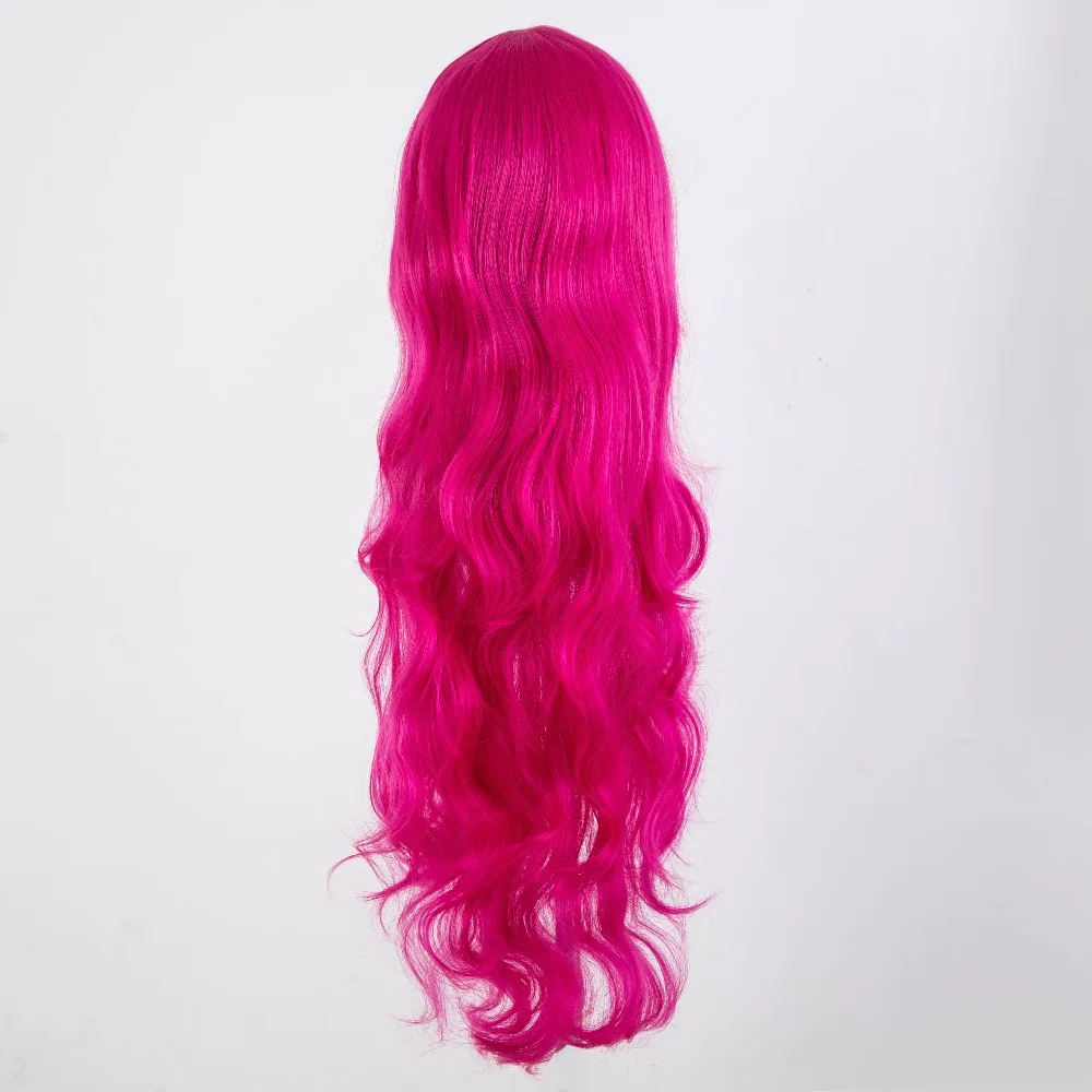 Розовый парик Fei-Show синтетические термостойкие волокна карнавал Peruca Perruque Peruk мультфильм косплей длинные вьющиеся волосы женский парик